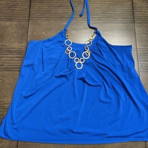 Blue halter top